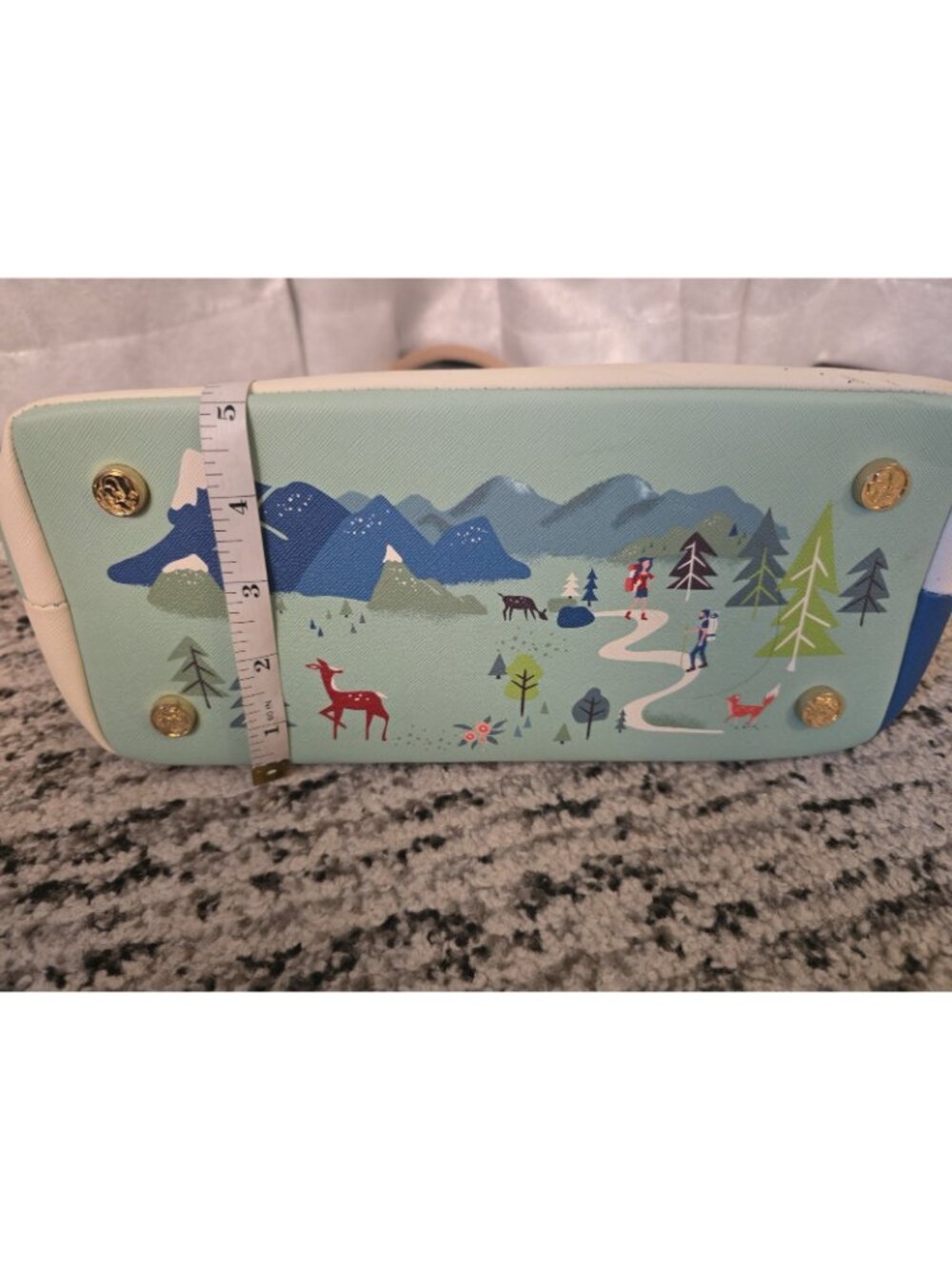 Spartina 449 Blue Ridge Mountains  Carolina Shoulder Totes Bag Purse MAP New Tag - Picture 10 of 10